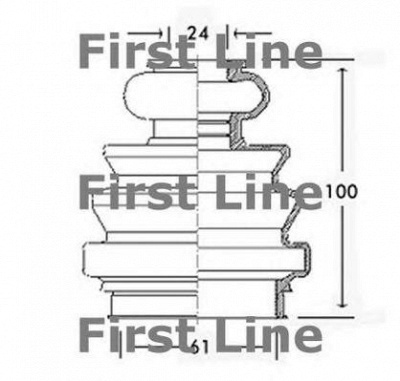 FIRST LINE fcb2411 -  Пыльник, приводной вал